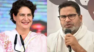 कांग्रेस नेता प्रियंका गांधी और प्रशांत किशोर। फाइल फोटो