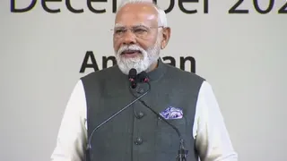 जॉर्डन में भाषण के दौरान प्रधानमंत्री नरेंद्र मोदी। फोटो - X/@narendramodi
