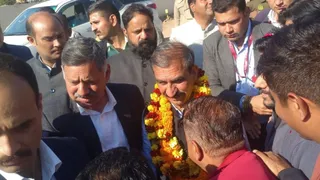 बिलासपुर जिला के घुमारवीं पहुंचे मुख्यमंत्री सुखविन्द्र सिंह सुक्खू व मंत्री राजेश धर्माणी। जागरण