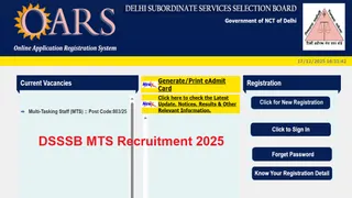 DSSSB MTS Vacancy 2025