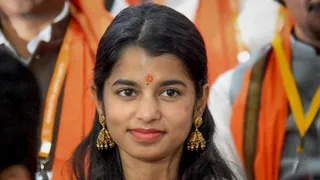 भाजपा विधायक मैथिली ठाकुर। (फोटो- पीटीआई)