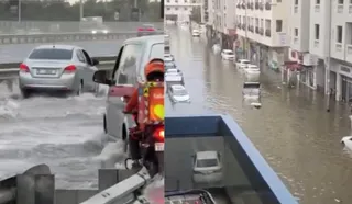 दुबई-अबू धाबी में आफत की बारिश ऑफिस बंद और उड़ानों पर असर (फोटो सोर्स- सोशल मीडिया)