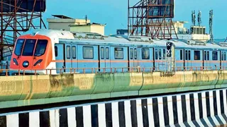 भोपाल मेट्रो का ट्रायल रन।