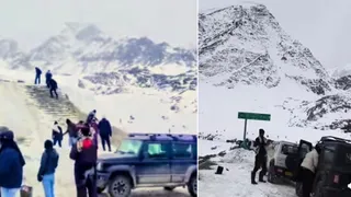 अटल टनल के पार लाहुल स्पीति में बर्फबारी का दौर शुरू हो गया है।