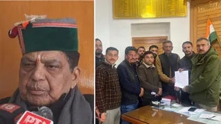 हिमाचल प्रदेश के स्वास्थ्य मंत्री कर्नल धनीराम शांडिल व एसपी शिमला से मिलते मरीज के स्वजन। जागरण