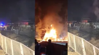 कर्नाटक में भीषण सड़क हादसा। (फोटो- स्क्रीनग्रैब)
