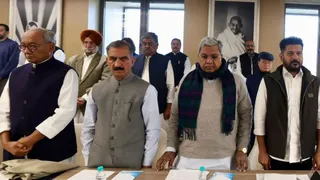 हिमाचल प्रदेश के मुख्यमंत्री सुखविन्द्र सिंह सुक्खू कांग्रेस वर्किंग कमेटी की बैठक के दौरान। सौ. कांग्रेस