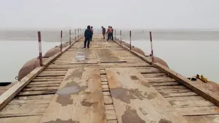 दरौली-खरीद पीपा पुल। (जागरण)