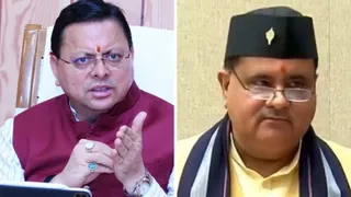 मुख्यमंत्री पुष्कर सिंह धामी और प्रदेश भाजपा अध्यक्ष महेंद्र भट्ट।