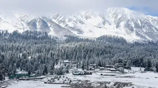 कश्मीर में गुलमर्ग का दृश्य। फोटो: एएनआई