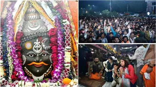 महाकाल मंदिर में दर्शन के लिए सुबह से श्रद्धालुओं की भारी भीड़ है।