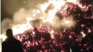खलिहान में आग लगने से 10 बीघा धान की फसल जलकर राख