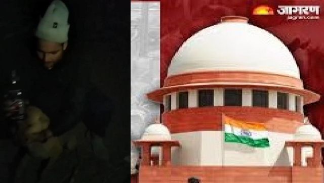 कुत्ते को जबरन शराब पिला रहा युवक, वीडियो प्रसारित... युवक के कृत्य से पनप रहा आक्रोश 
