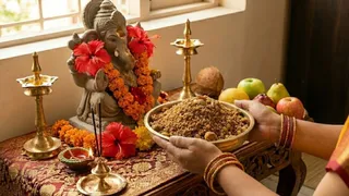Sakat Chauth Tilkut Recipe: सकट चौथ पर तिलकुट बनाने के लिए फॉलो करें ये आसान रेसिपी (Image Source: AI-Generated)