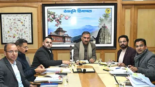 हिमाचल प्रदेश के मुख्यमंत्री सुखविन्द्र सिंह सुक्खू बैठक के दौरान। सौ. डीपीआर
