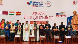 शिक्षा मंत्री धर्मेंद्र प्रधान ने भारत मंडपम में मेले का उद्घाटन किया।