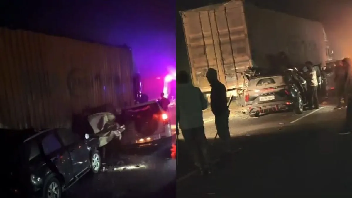 घने कोहरे में ट्रक-स्कॉर्पियो की टक्कर, पिता और बेटी की मौत घने कोहरे में ट्रक-स्कॉर्पियो की टक्कर, पिता और बेटी की मौत