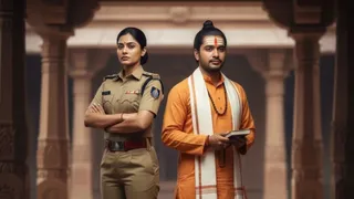 पुलिसिया पत्नी और पुरोहित पति के रिश्तों में दरार (AI Generated Image)