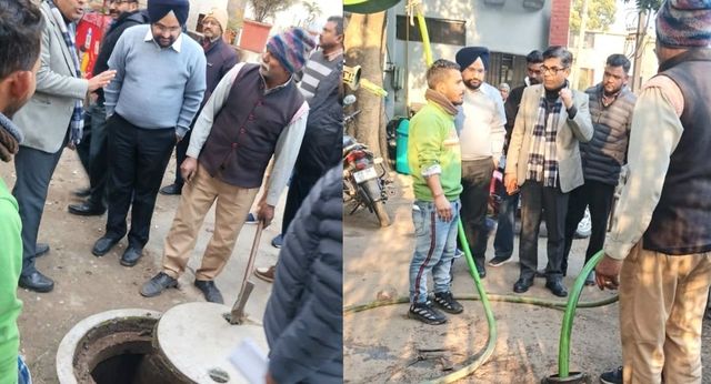 सेक्टर-15 में सीवर जाम पर फूटा पार्षद सौरभ जोशी का गुस्सा, अधिकारियों को फटकार लगाकर मांगी रिपोर्ट

