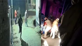 सुल्तानपुर हटाना गांव में पुलिस व ग्रामीणों के बीच होती मारपीट