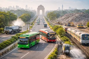 वायु प्रदूषण पर नियंत्रण के लिए दिल्ली सरकार ने प्लान तैयार किया है। फोटो: एआई जनरेटेड