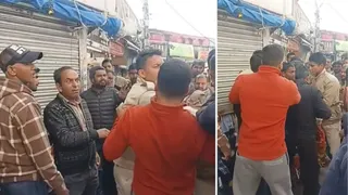 शिमला नगर निगम के कर्मचारी व तहबाजारियों के बीच हुआ हंगामा।