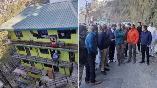 शिमला के चलौंठी में घरों में आई दरारें। जागरण आर्काइव