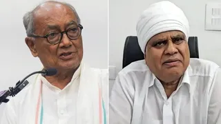 दिग्विजय सिंह व फूलसिंह बरैया (फाइल फोटो)