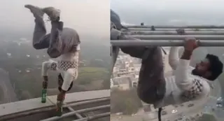 282 फीट ऊंचे जिंदल टावर पर रील बना फैलाई सनसनी, माफी मांगने पर छोड़ा (फोटो: जागरण)