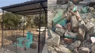 रेलवे की जमीन पर बनी मझार को हटाया।