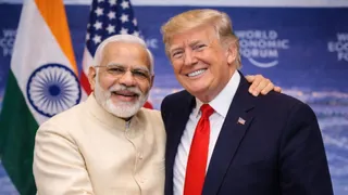 पीएम मोदी और डोनल्ड ट्रंप की यह फोटो AI द्वारा बनाई गई है।