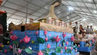 झांकियों के प्रेस प्रिव्यू के दौरान बिहार प्रदेश की झांकी में दिखेगा मखाना। (जागरण)