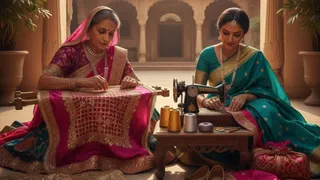 गोटा कढ़ाई: धातु के धागों से बुनी समृद्धि की कहानी और इसका ऐतिहासिक सफर (Picture Credit- AI Generated)