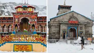 बदरीनाथ और केदारनाथ मंदिर।