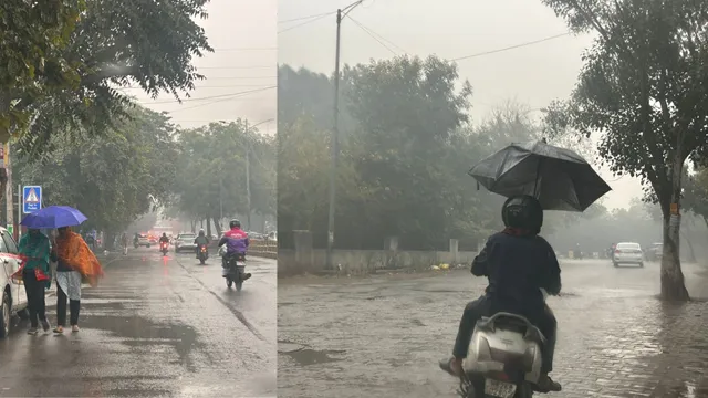 मौसम का मिजाज बदला : दिल्ली-एनसीआर में झमाझम बारिश, IMD का रेड अलर्ट