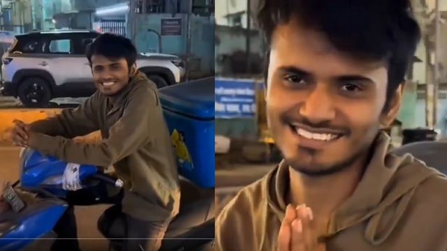 woman films video of former classmate delivering pizza