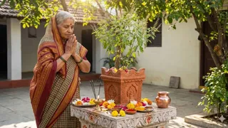 तुलसी पूजा का धार्मिक महत्व (Image Source: AI-Generated)