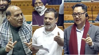 राजनाथ सिंह, राहुल गांधी और किरन रिजीजू