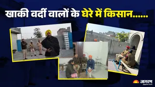 पुलिस के किसान नेताओं के घर दबिश देने का सीसीटीवी सामने आया।