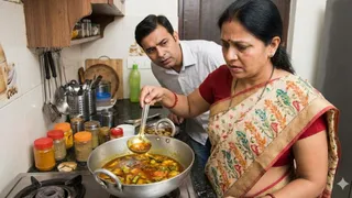 क्या आपकी डिश भी हो गई है बहुत ज्यादा ऑयली? ऐसे करें ठीक (Image Source: AI-Generated)