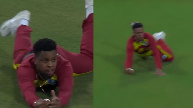 Shimron Hetmyer बल्लेबाजी के बाद फील्डिंग में हुए हिट, पहले ही मैच में लपका कैच ऑफ द टूर्नामेंट!