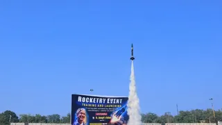 हाई रेंज मॉडल रॉकेट का सफल प्रक्षेपण।