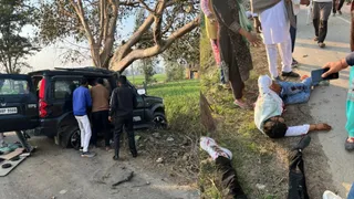 गांव भावड़ से घड़वाल संपर्क मार्ग पर हुआ सड़क हादसा। जागरण