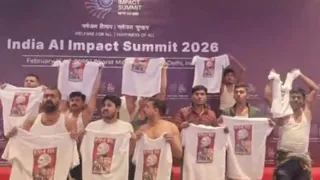 एआई इम्पैक्ट समिट के दौरान यूथ कांग्रेस के कार्यकर्ताओं के प्रदर्शन की हर तरफ हो रही निंदा। फाइल फोटो