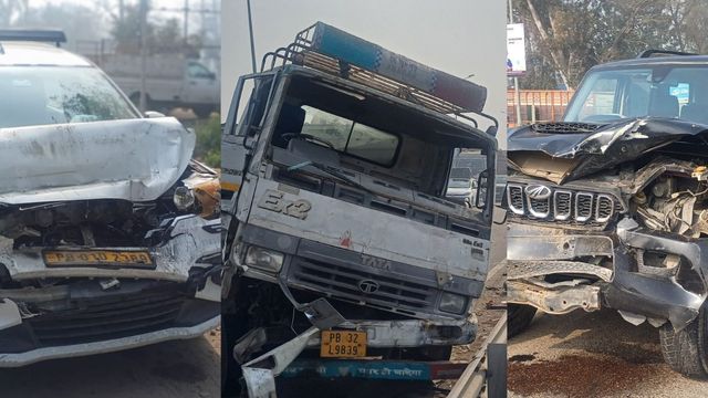 फतेहगढ़ साहिब में भीषण हादसा: धुंध के कारण रोड पर खड़े टिप्पर से एक के बाद एक टकराए कई वाहन, 6 लोग घायल