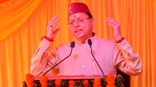 बिलखेत (सतपुली) में तीन-दिवसीय नयार घाटी एडवेंचर फेस्टिवल को संबोधित करते मुख्यमंत्री पुष्कर सिंह धामी।जागरण
