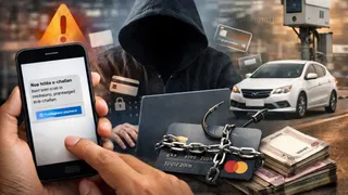 फर्जी ई-चालान भेज लोगों का बैंक खाता खाली कर रहे ठग ये SMS देख हो जाएं सावधान (AI द्वारा जनरेटेड फोटो)