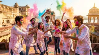 दोस्तों के साथ YJHD स्टाइल होली के लिए बेस्ट हैं ये 4 जगहें (Image Source: AI-Generated)