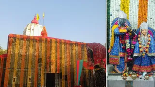 सुजानपुर होली महोत्सव के लिए सजा मुरली मनोहर मंदिर। जागरण