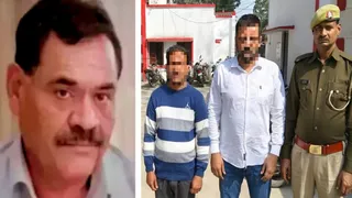 अभिनेता मुश्ताक खान का फाइल फोटो और पुलिस गिरफ्त में आरोपित